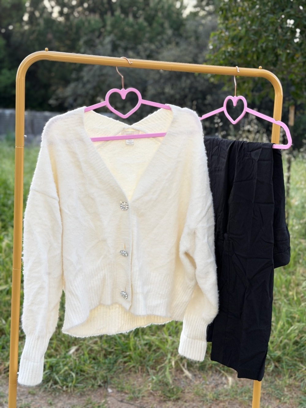 Fuzzy🧸sweater & black slacks BUNDLE OF 2☁️ Medium Sweater, Size 4 Pants